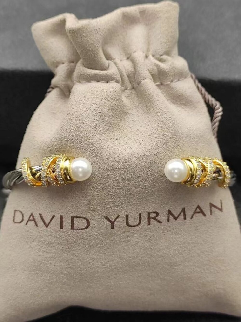 ๐๐๐David Yurman 4mm pearl-wrapped bangle - Picture 3 of 8